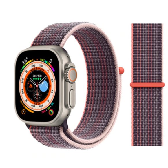 NEW[BAND] Cool PINK GRAY Strap Loop For Apple Watch - Picture 1 of 4